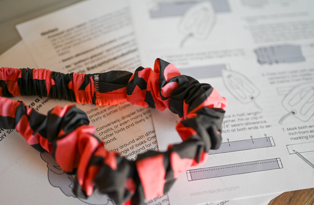 Printable Tutorial - DIY Scrunchie-Style Headband Tutorial