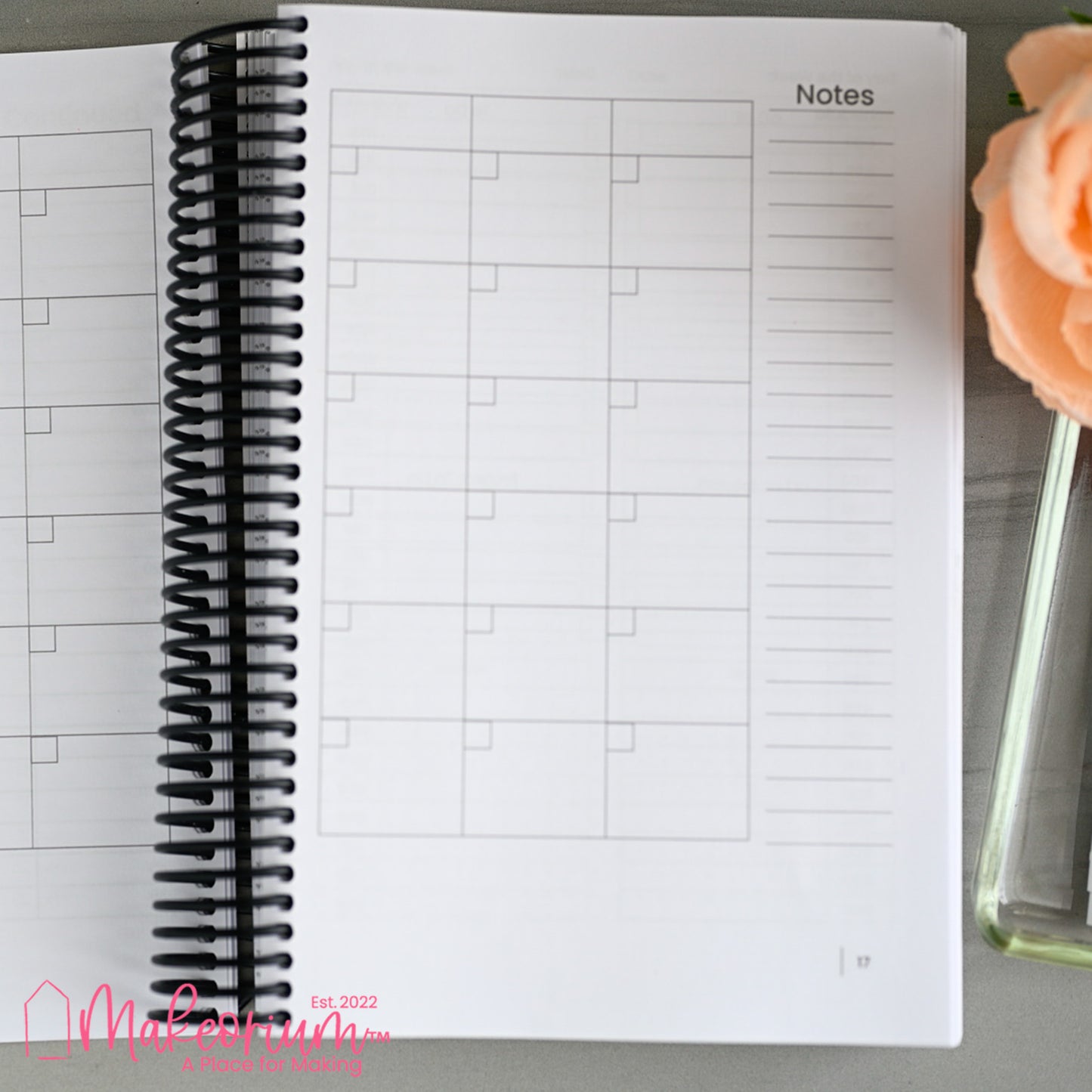 Undated Daily Planner + Dot Grid Journal